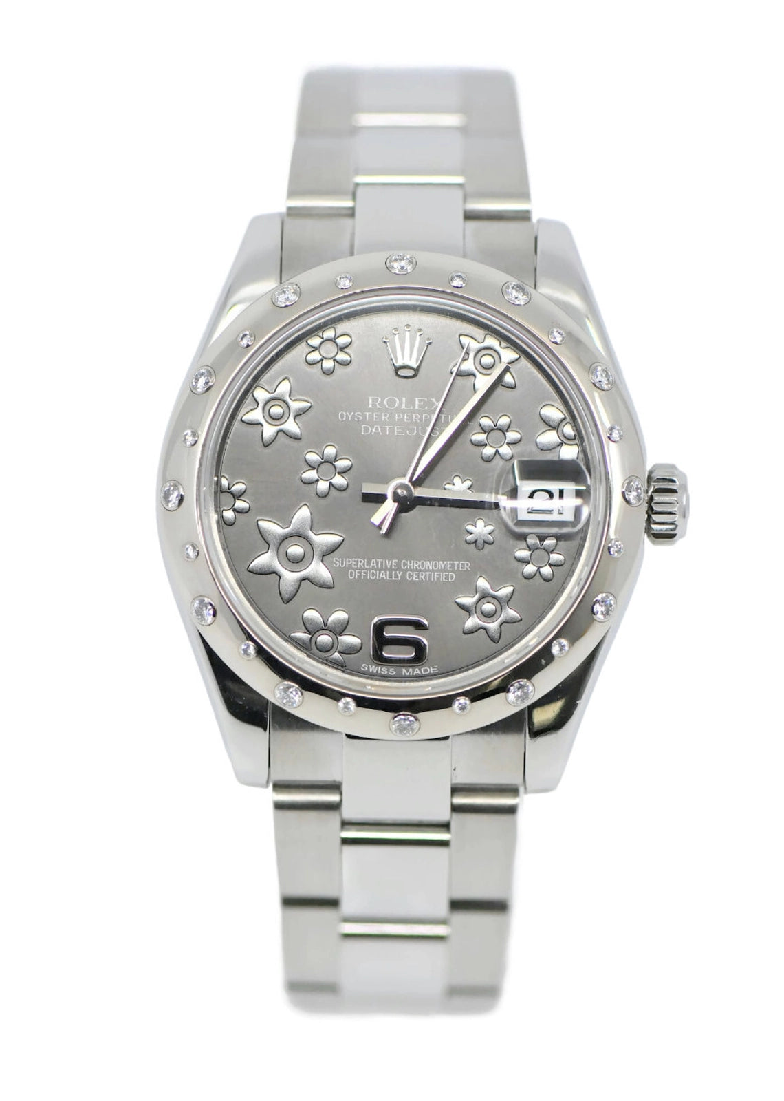 Rolex Datejust Diamond Stainless Steel Watch 178344