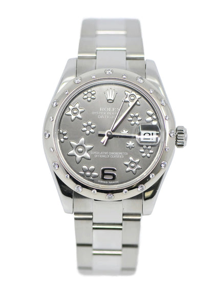 Rolex Datejust Diamond Stainless Steel Watch 178344