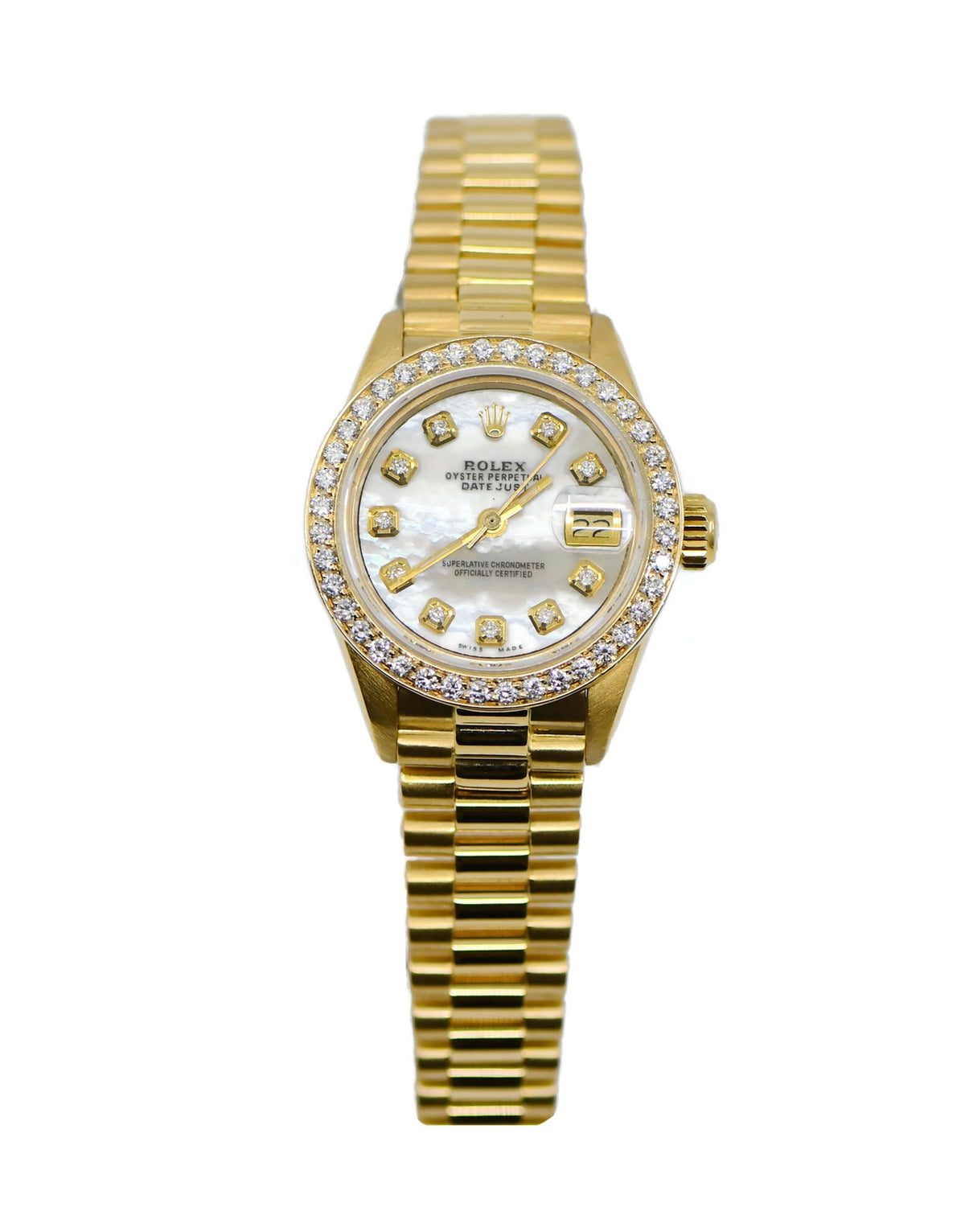 Rolex Datejust Diamond 18K Yellow Gold Watch 6917