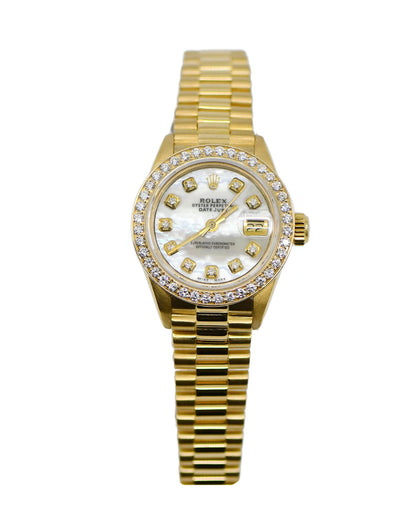 Rolex Datejust Diamond 18K Yellow Gold Watch 6917