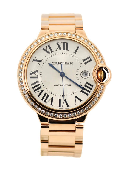 Cartier Ballon Bleu Diamond 18K Rose Gold Watch WJBB0038