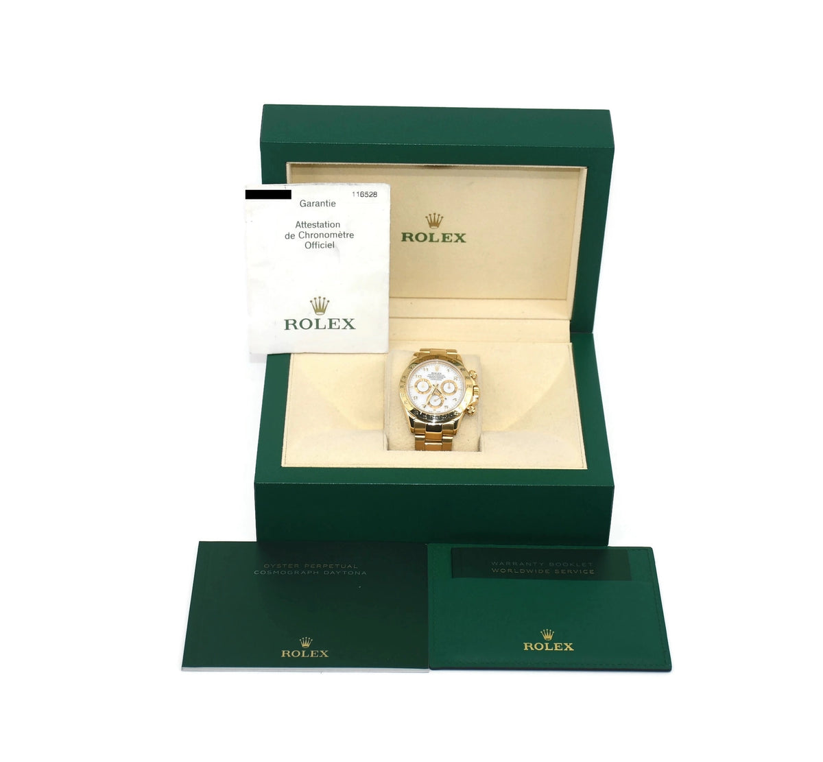 Rolex Daytona 18K Yellow Gold Watch 116528