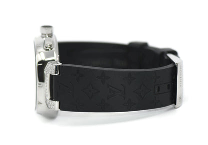 Louis Vuitton Tambour Diamond Stainless Steel Watch Q11BK