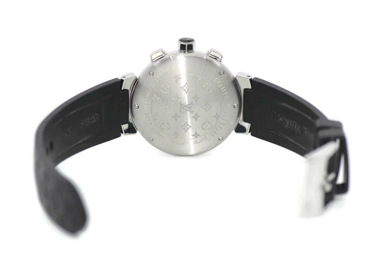 Louis Vuitton Tambour Diamond Stainless Steel Watch Q11BK