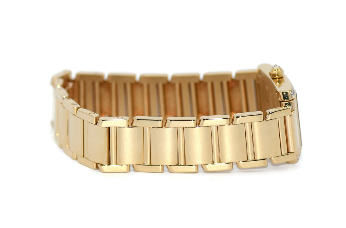 Cartier Tank Francaise Diamond 18K Yellow Gold Watch WE1001R8