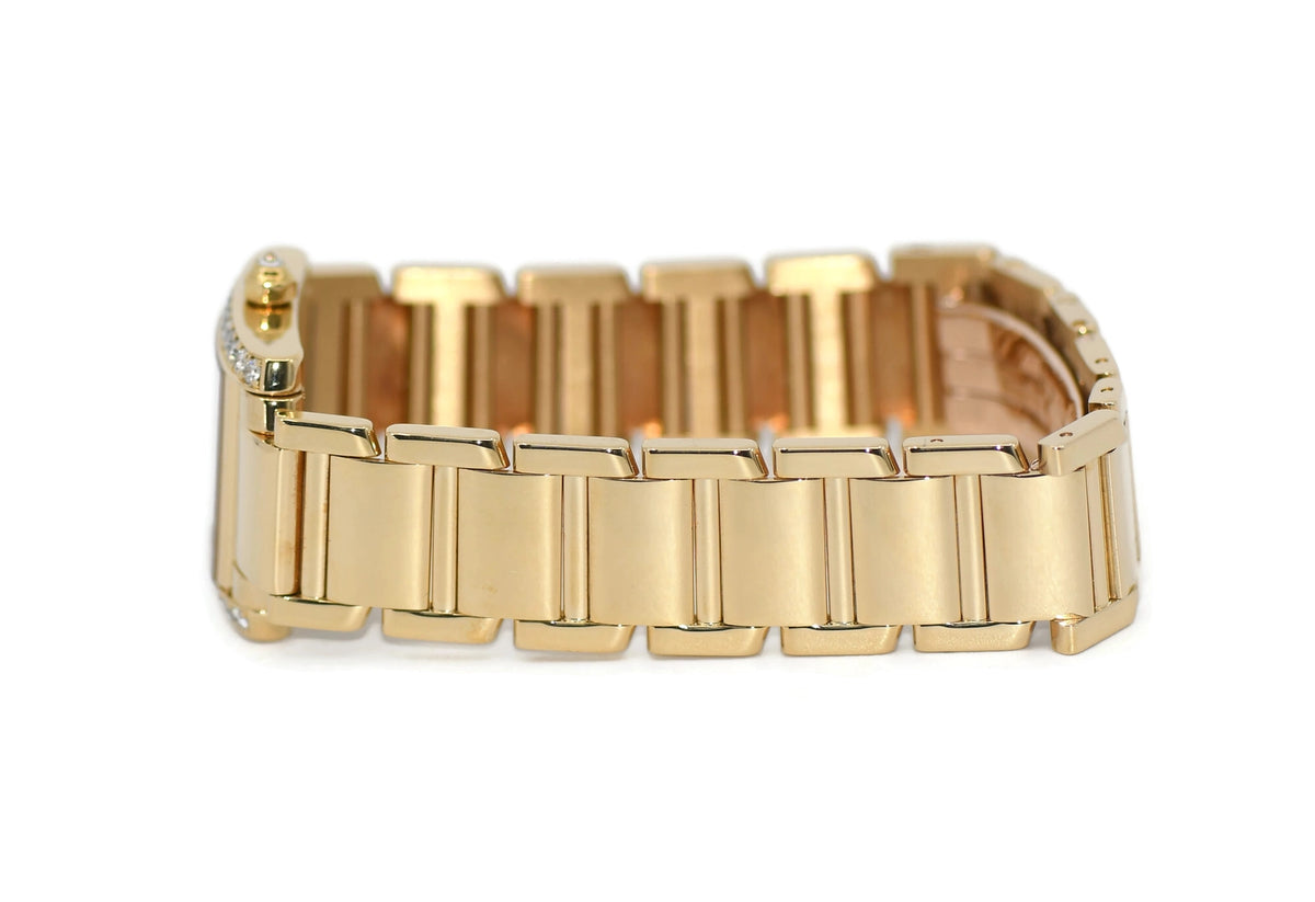 Cartier Tank Francaise Diamond 18K Yellow Gold Watch WE1001R8
