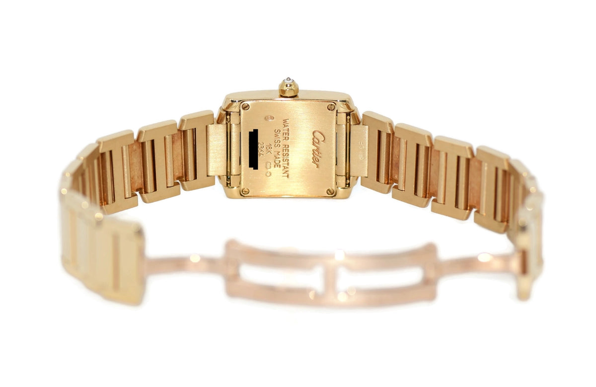 Cartier Tank Francaise Diamond 18K Yellow Gold Watch WE1001R8