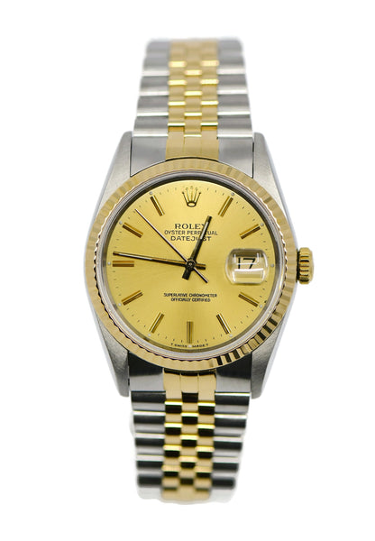 Rolex Datejust 18K/Stainless Steel Watch 16233