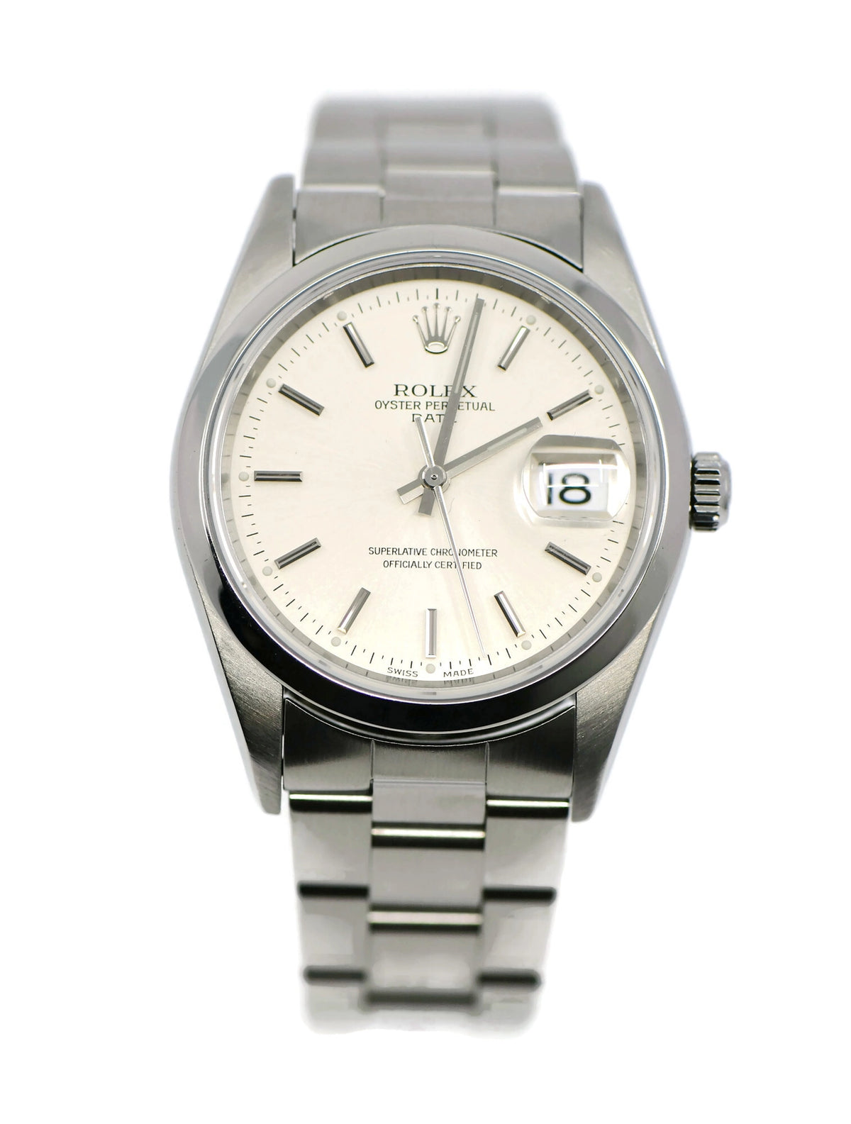 Rolex Oyster Perpetual Date Stainless Steel Watch 15200
