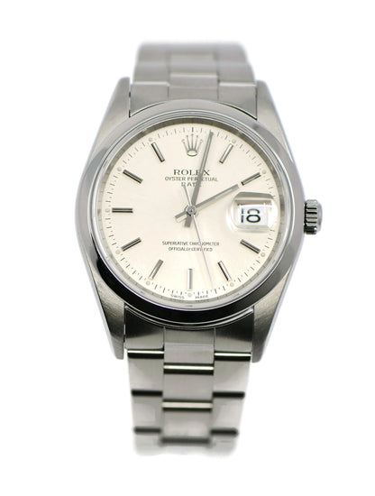 Rolex Oyster Perpetual Date Stainless Steel Watch 15200