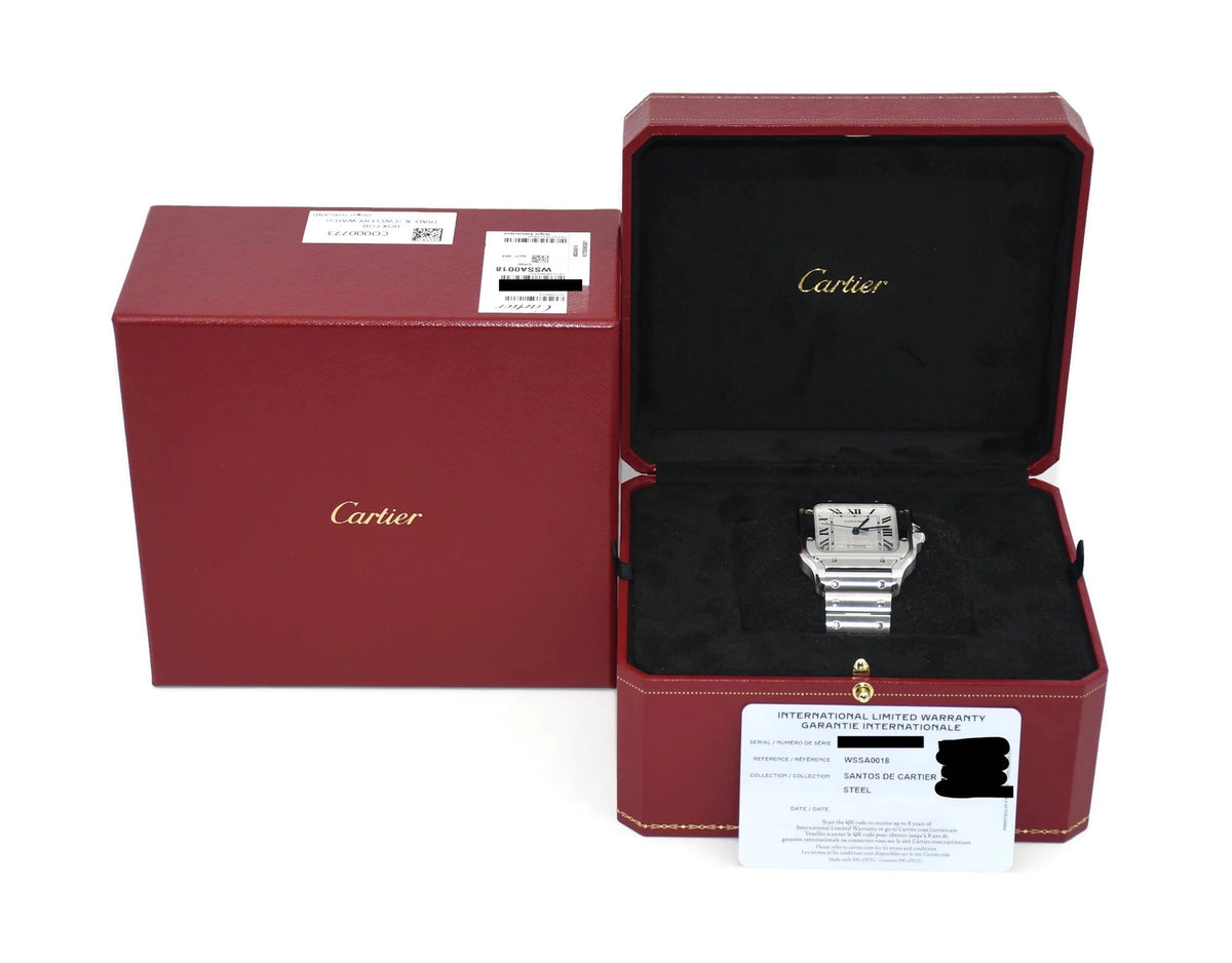 Cartier Santos Large Stainless Steel Watch WSSA0018