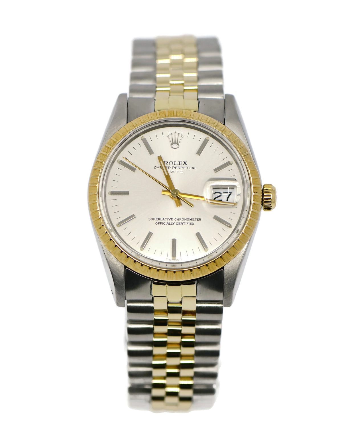 Rolex Oyster Perpetual Date 18K/Stainless Steel Watch 15053