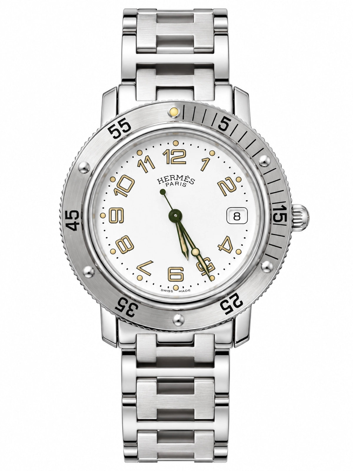 Hermes Clipper Stainless Steel Watch CL7.710