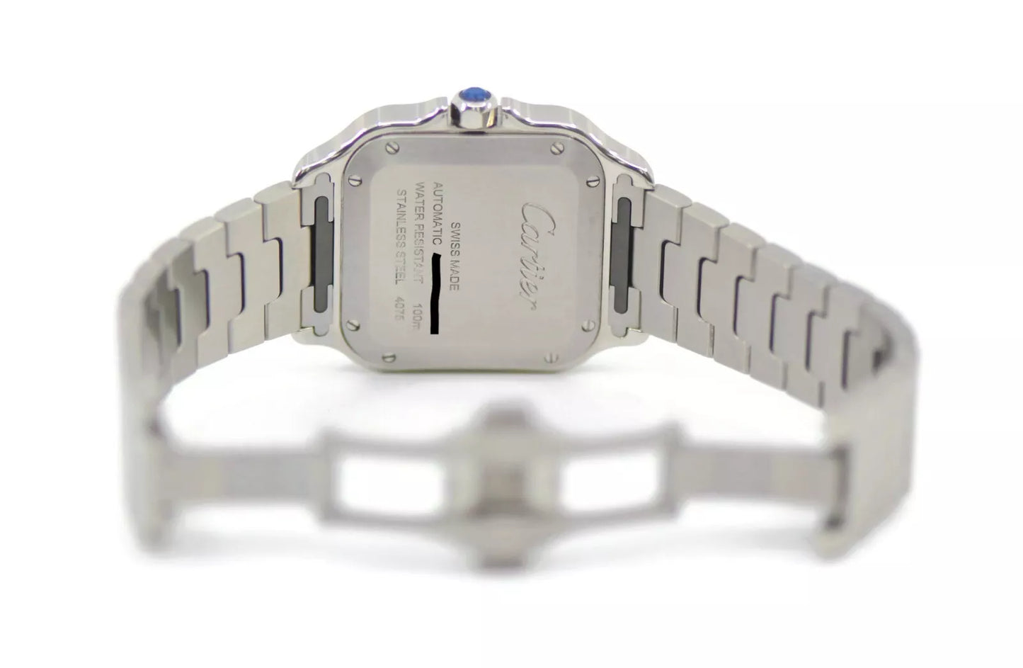 Cartier Santos Diamond Stainless Steel Watch