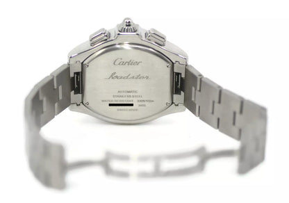 Cartier Roadster Diamond Chronograph Stainless Steel Watch