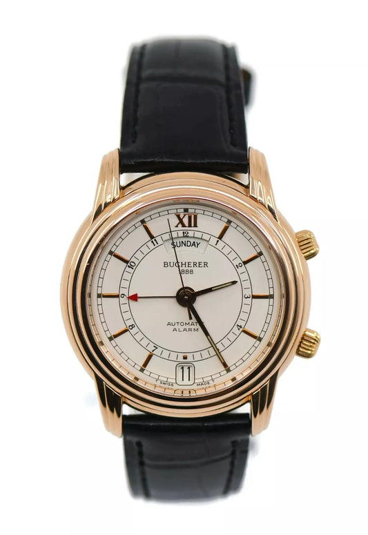 Bucherer Alarm 18K Rose Gold Watch 5008-001
