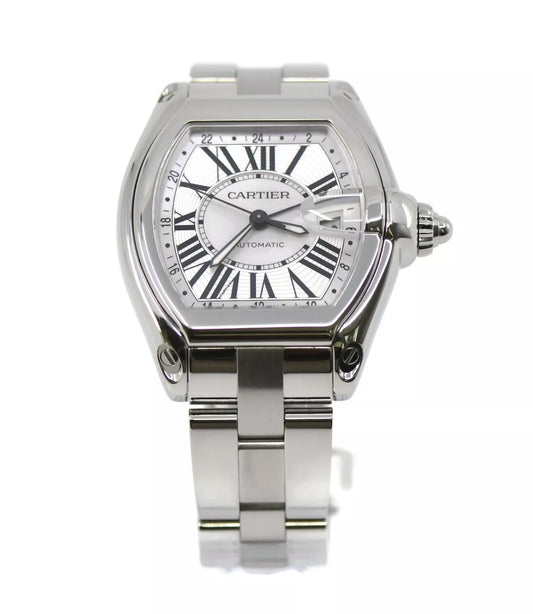 Cartier Roadster XL GMT Stainless Steel Watch