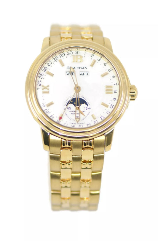 Blancpain Leman Moonphase 18K Yellow Gold Watch