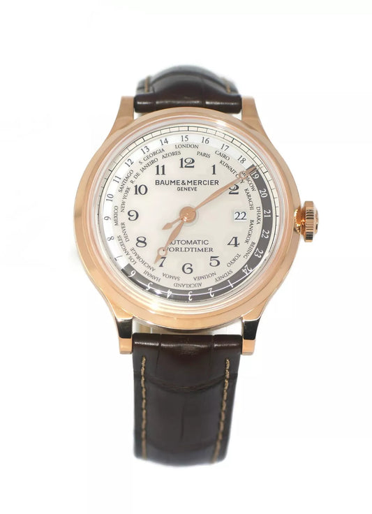 Baume & Mercier Worldtimer 18K Rose Gold Watch M0A10107
