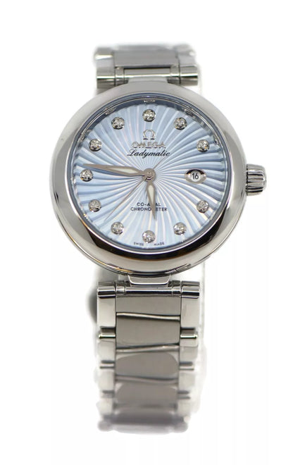 Omega De Ville Lady Matic Diamond Stainless Steel Watch