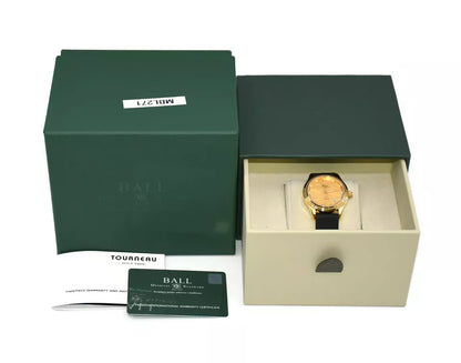 Ball Trainmaster Gold Plated Stainless Steel Watch NM1038D