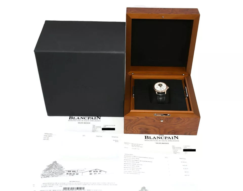 Blancpain Leman Calendar Tourbillon 18K Rose Gold Watch 2625
